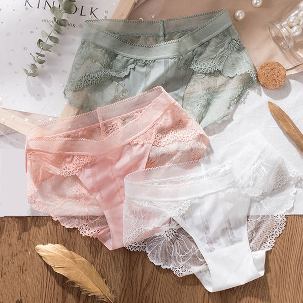 3pcs Sexy Lace Panties For Women