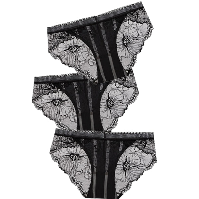 3pcs Sexy Lace Panties For Women