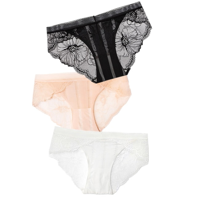 3pcs Sexy Lace Panties For Women