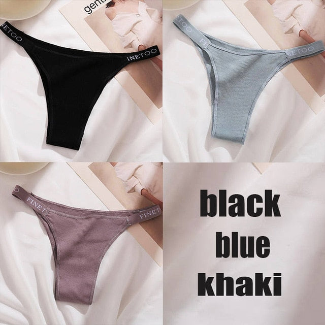 3PCS Solid Color Intimate Lingerie