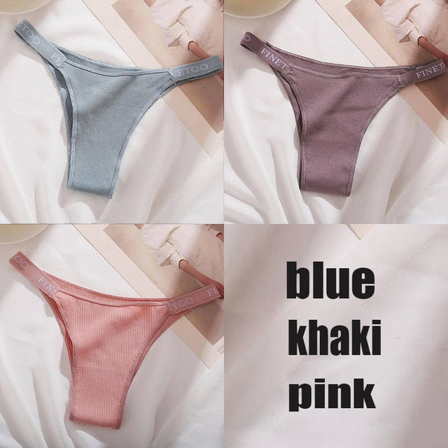 3PCS Solid Color Intimate Lingerie