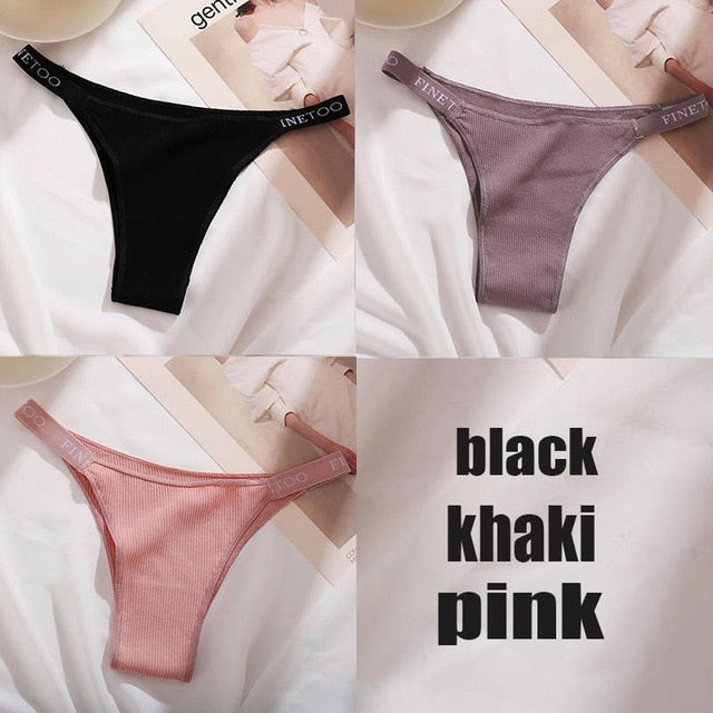 3PCS Solid Color Intimate Lingerie