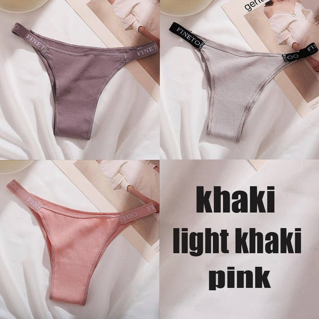 3PCS Solid Color Intimate Lingerie