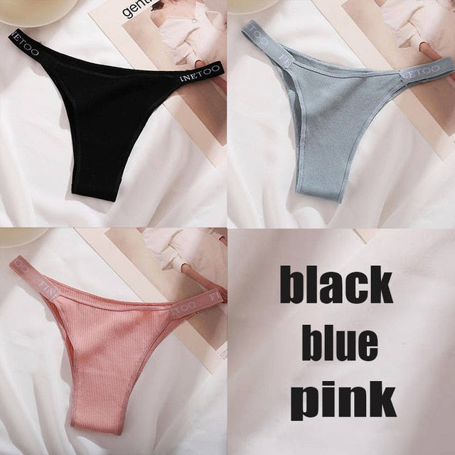 3PCS Solid Color Intimate Lingerie