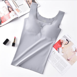 Ice Silk Tank Top Wireless Paded Lingerie