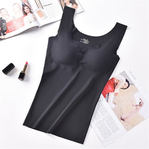 Ice Silk Tank Top Wireless Paded Lingerie