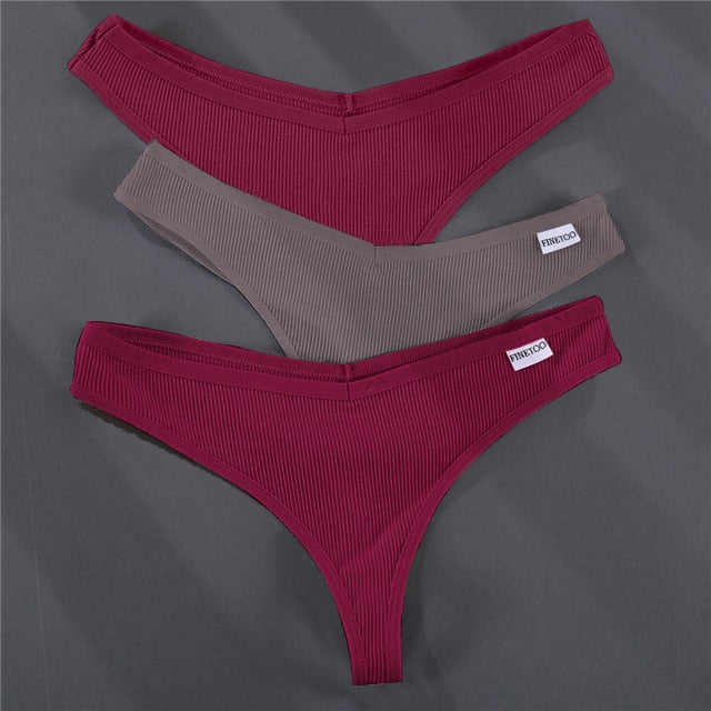 3PCS/Set G-string Panties Cotton Women's