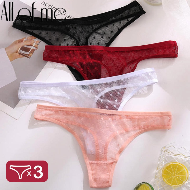 3PCS/Set Sexy  G-String Thong Lace Underwear