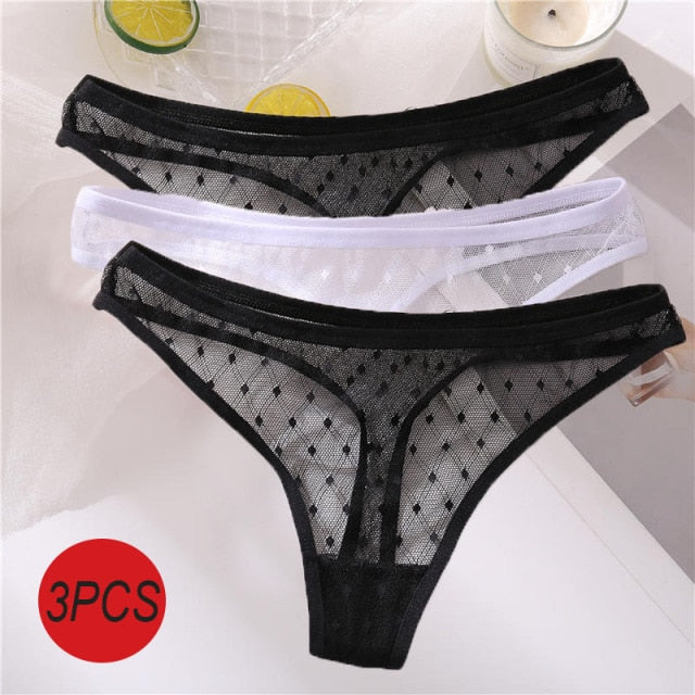 3PCS/Set Sexy  G-String Thong Lace Underwear