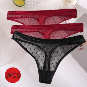 3PCS/Set Sexy  G-String Thong Lace Underwear