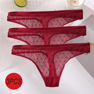 3PCS/Set Sexy  G-String Thong Lace Underwear