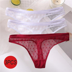 3PCS/Set Sexy  G-String Thong Lace Underwear