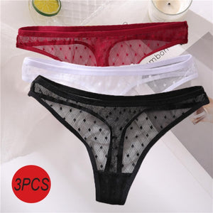 3PCS/Set Sexy  G-String Thong Lace Underwear