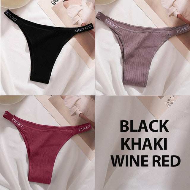 3PCS Solid Color Intimate Lingerie