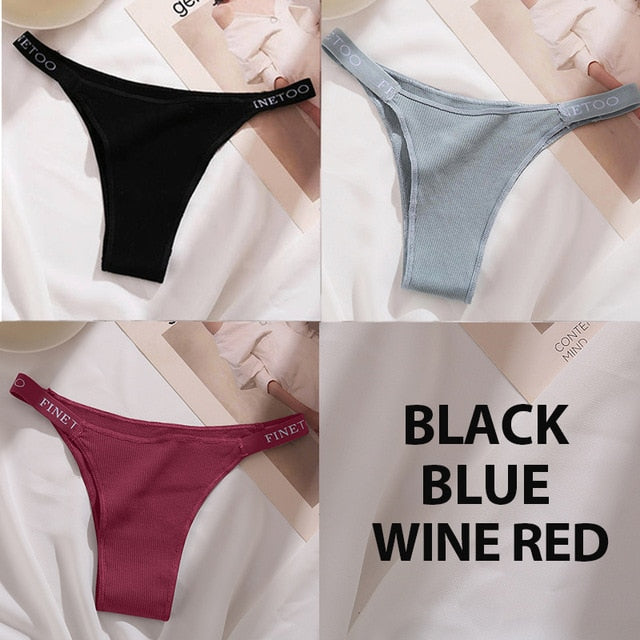 3PCS Solid Color Intimate Lingerie