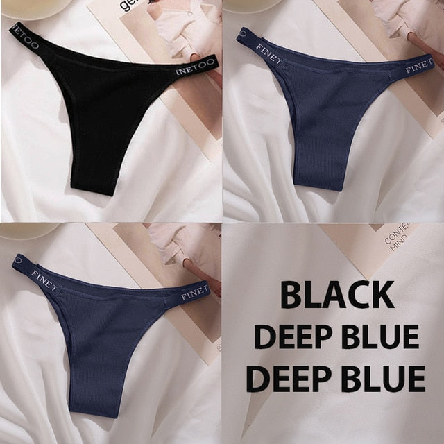 3PCS Solid Color Intimate Lingerie