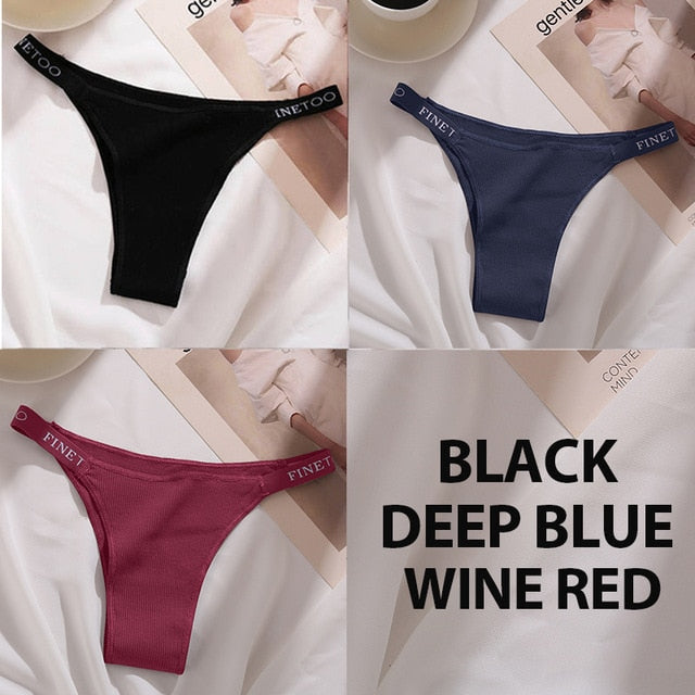 3PCS Solid Color Intimate Lingerie