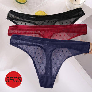 3PCS/Set Sexy  G-String Thong Lace Underwear