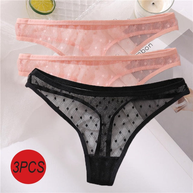 3PCS/Set Sexy  G-String Thong Lace Underwear