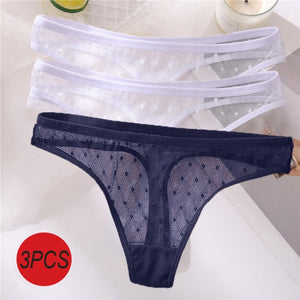 3PCS/Set Sexy  G-String Thong Lace Underwear