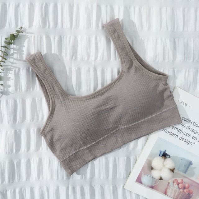 Women Tank Crop Top Seamless Underwear