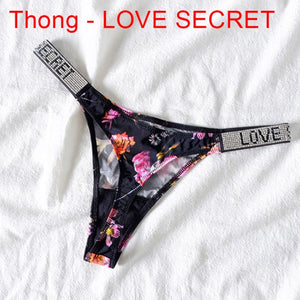 Sexy Women Pantie Crystal Rhinestone Underwear