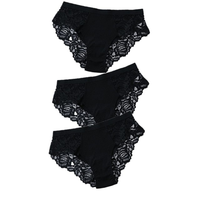 3PCS Soft Cotton Women Underwear