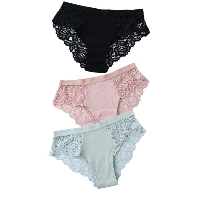 3PCS Soft Cotton Women Underwear